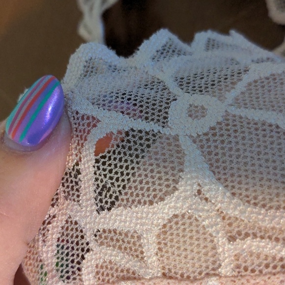 PINK VICTORIA'S SECRET XS push up LACE HALTER TOP-blush pink 🌞 Summer essential - Picture 11 of 12